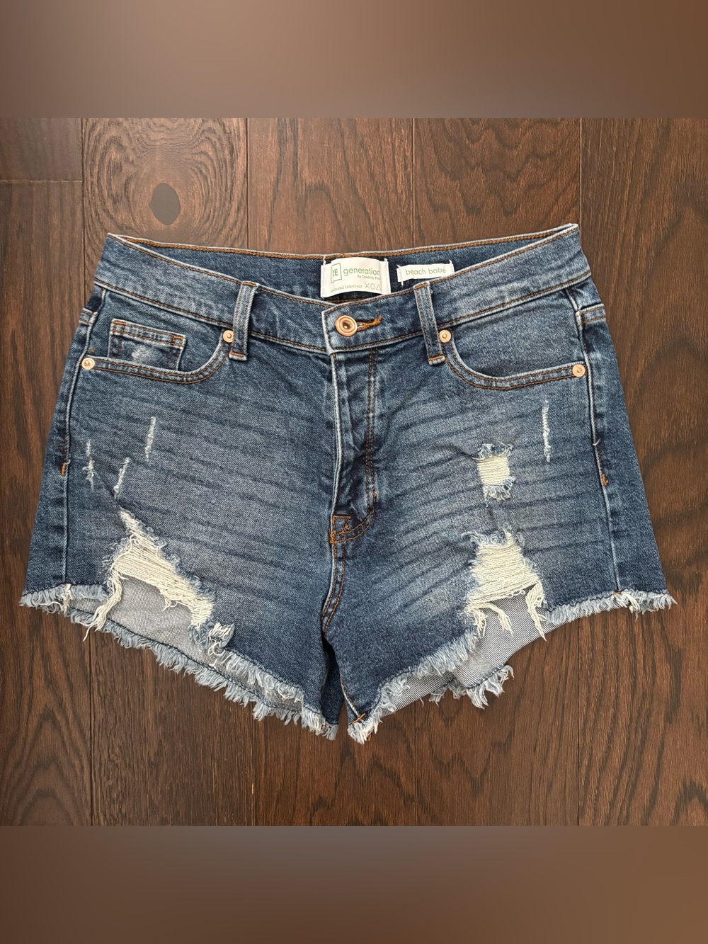 RE generation by celebrity Pink beach babe ripped style shorts 7/28